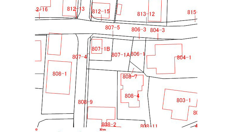 地番家屋現況図