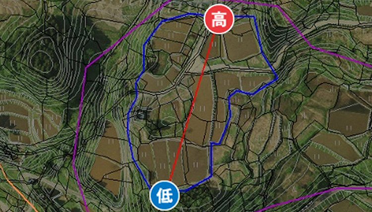 標高値の最高地点と最低地点の自動抽出